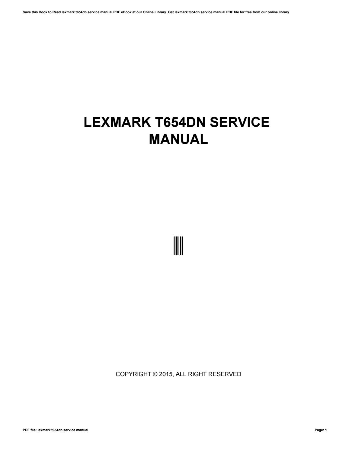 Download Lexmark T654dn